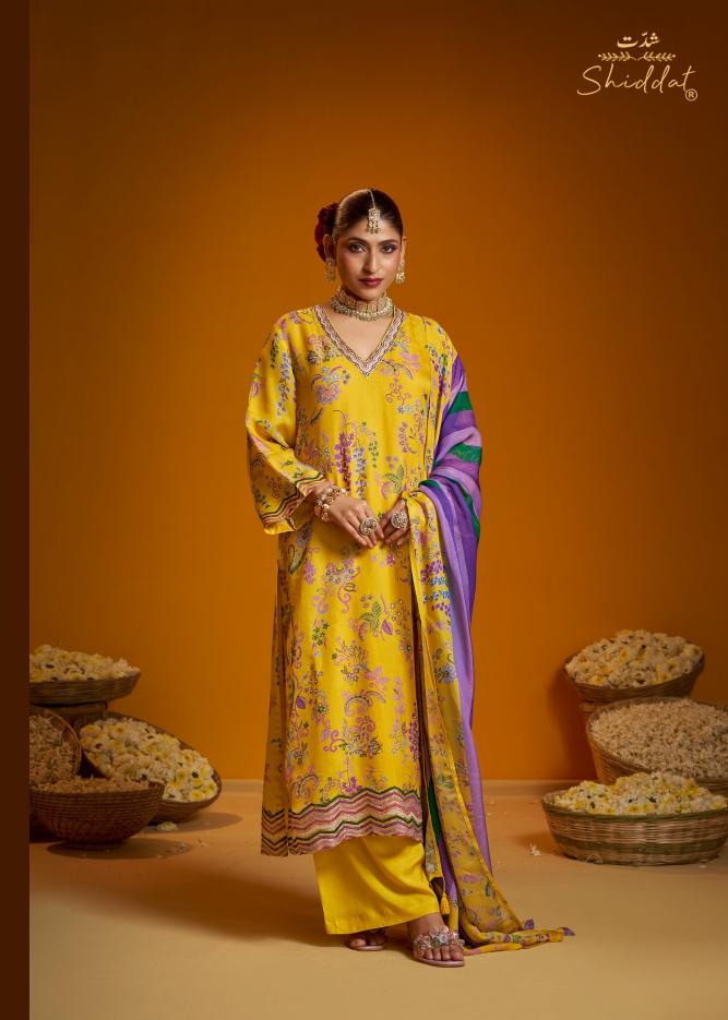 Shiddat bell rose 801 crepe dress material wholesale